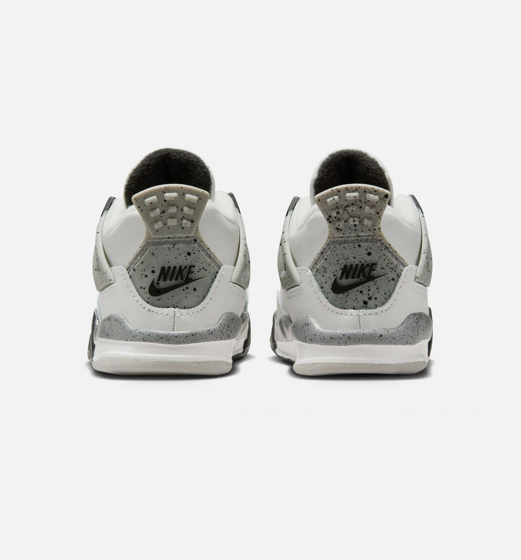 Air Jordan 4 Retro "White Cement" Infant/Toddler Shoe – Summit White/Fire Red/Cement Grey/Black