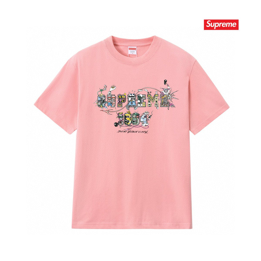 Supreme Cartoon Letter Graphic T-Shirt