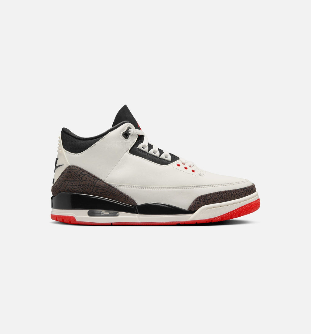 Air Jordan 3 Retro Sail And University Red Men's Lifestyle Shoe - Sail/Black/University Red/Pale Ivory