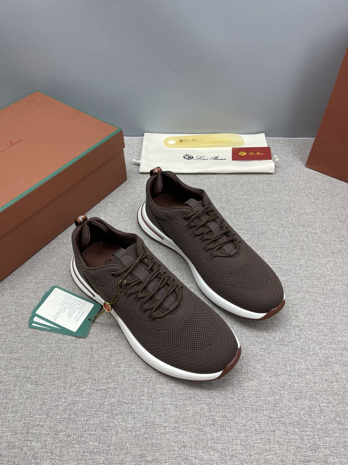 Loro Piana Men's Tennis Walk Low-Top Sneakers - Contrasting Sole